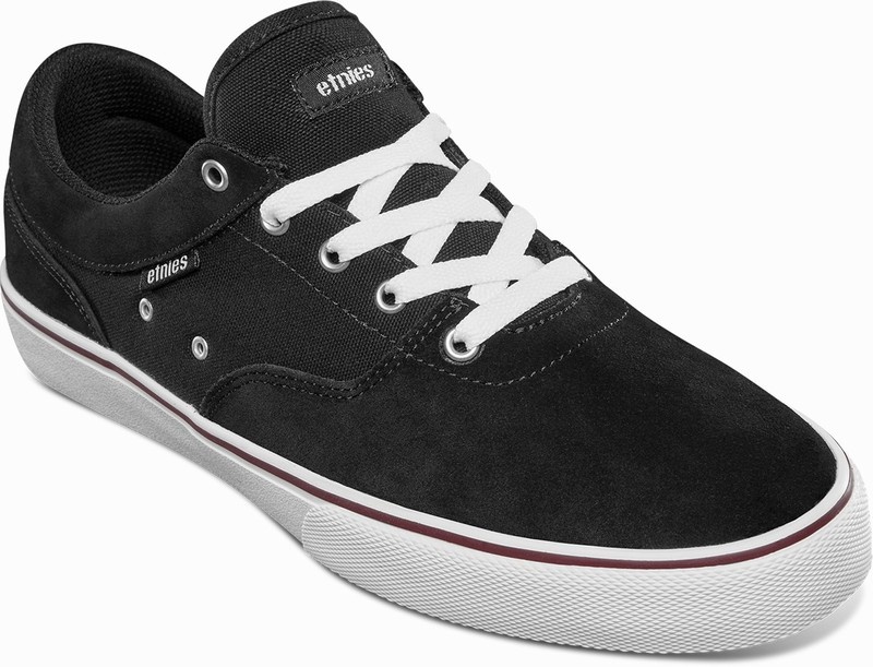 Skate Topanky Etnies FACTOR Panske Čierne Biele Bordove | Slovensko-829314