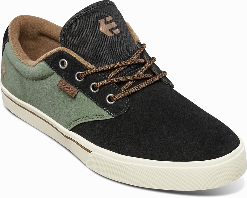 Skate Topanky Etnies JAMESON 2 Panske Čierne Olivovo Zelená | Slovensko-573982