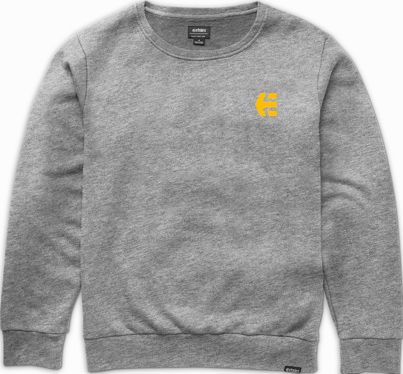 Svetre Etnies ICON CREWNECK Panske Siva | Slovensko-436791